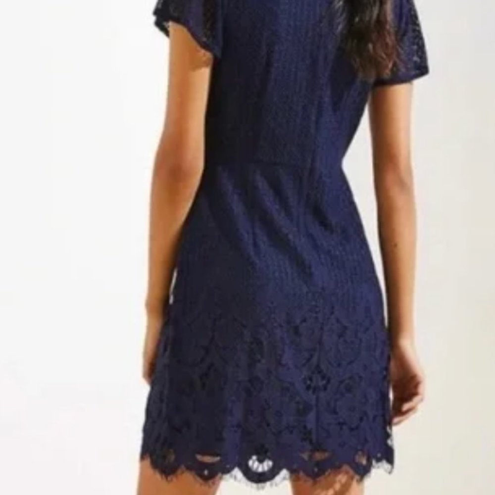 Navy Blue Lace Dress